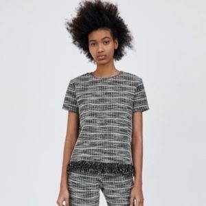 Zara Tweed Top